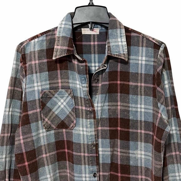 ALTAR'D STATE Plaid Long Sleeve Nashville Patch Button Down Shirt XS - Picture 5 of 16